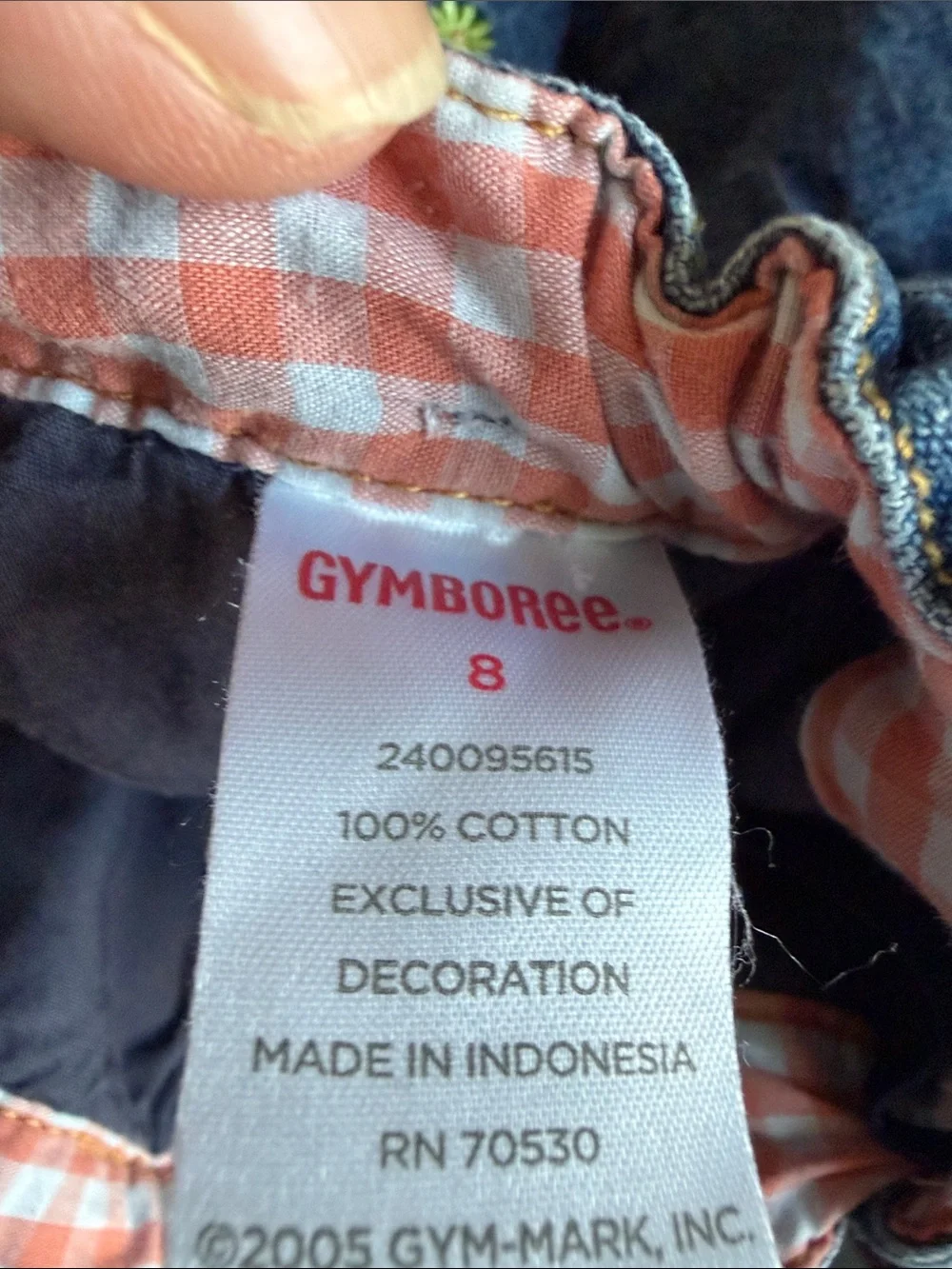 Gymboree Blue Denim Skirt with Multicolor Daisy Embroidery size 8